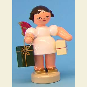 Angels Other Angels Angel with 2 gifts- Red Wings - standing - 6cm / 2,3 inch