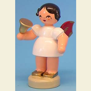 Angels Other Angels Angel with bell - Red Wings - standing - 6cm / 2,3 inch