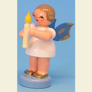 Engel Sonstige Engel Engel mit Kerze - Blaue Fl�gel - stehend - 6cm