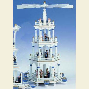 Christmas-Pyramids All Pyramids 4-tier Pyramid - Christmas eve white - 61 cm / 24 inch