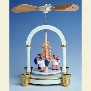 Christmas-Pyramids 1-tier Pyramids 1-tier Pyramid - Angel music white - 21 cm / 8 inch