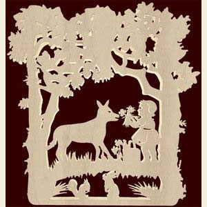 World of Light Window-Pictures Window-picture - Little Red Riding Hood - 31 x 33 x 4,5 cm