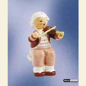 Small Figures & Ornaments Mozart Orchestra (KWO) Musician with Violin - sitting - 5 cm / 2 inch