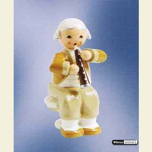 Small Figures & Ornaments Mozart Orchestra (KWO) Musician with Oboe - sitting - 5 cm / 2 inch