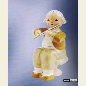 Kleine Figuren & Miniaturen Mozart Orchester (KWO) Musiker mit Querfl�te - sitzend - 5 cm