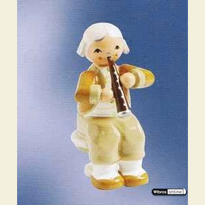 Small Figures & Ornaments Mozart Orchestra (KWO) Musician with Clarinet - sitting - 5 cm / 2 inch