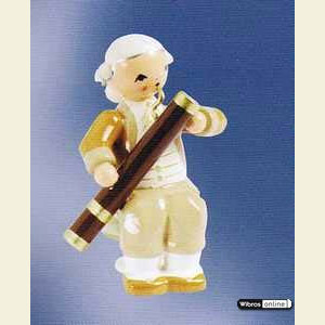 Small Figures & Ornaments Mozart Orchestra (KWO) Musician with bassoon - sitting - 5 cm / 2 inch