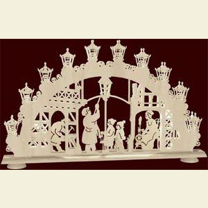 Schwibb�gen Laubs�gearbeiten 3D-Lichterbogen - Lampenmann - 66 x 40 x 6 cm