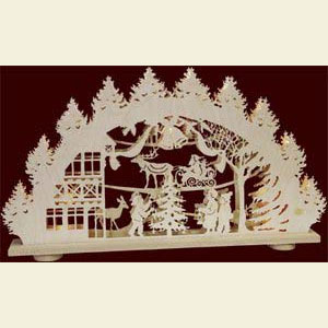 Candle Arches Fret Saw Work 3D-Light-Arch - Christmas eve - 66 x 43 x 6 cm
