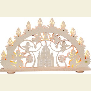 Candle Arches Fret Saw Work 3D-Light-Arch - Angel Musicians - 66 x 40 x 6 cm