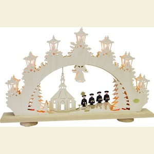 Candle Arches Fret Saw Work 3D-Light-Arch - Carolers - 47 x 31 x 6 cm