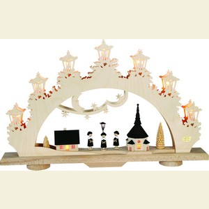 Candle Arches Fret Saw Work 3D-Light-Arch - Carolers - 47 x 31 x 6 cm