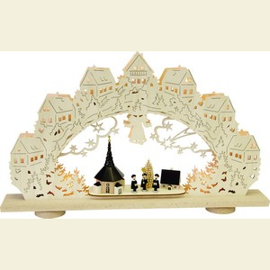 Candle Arches Fret Saw Work 3D-Light-Arch - Carolers - 47 x 31 x 6 cm