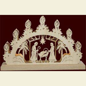 Schwibb�gen Alle Schwibb�gen Mini-Lichterbogen - Christi Geburt - 20 x 12 cm