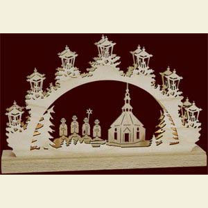 Schwibb�gen Alle Schwibb�gen Mini-Lichterbogen - Kurrende - 20 x 12 cm