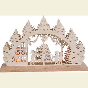 Schwibb�gen Alle Schwibb�gen Mini-Lichterbogen - Weihnachtsbaum - 20 x 12 cm