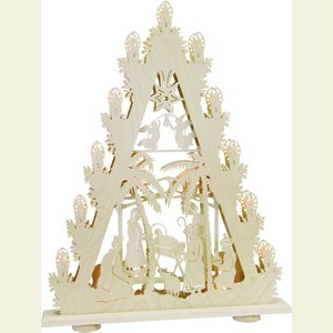 Lichterwelt Lichterspitzen 3D-Lichterspitze - Christi Geburt - 49 x 67 x 6 cm